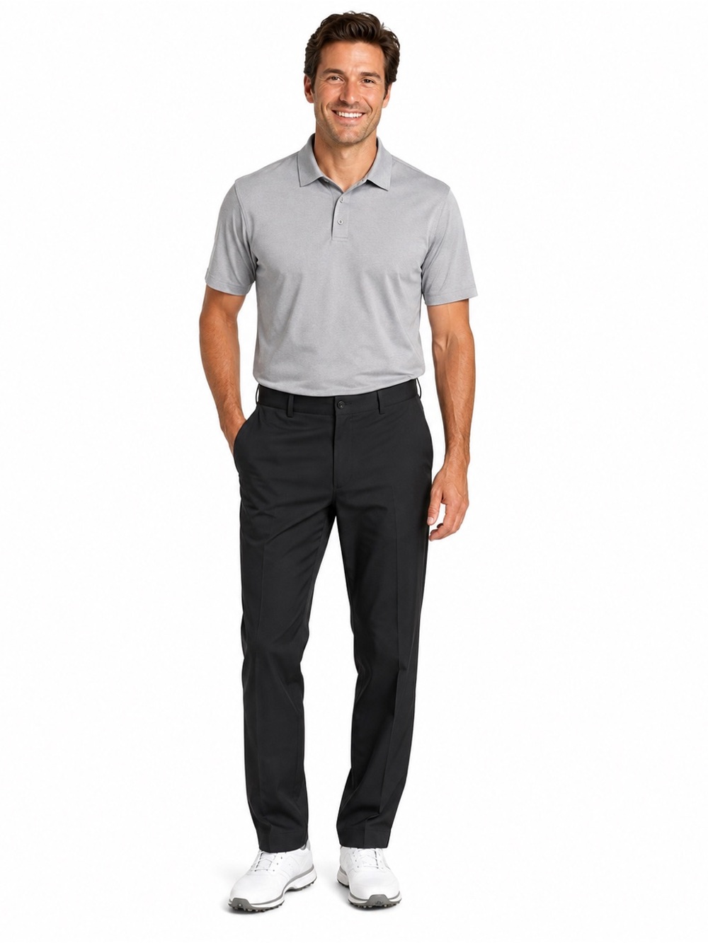 Nike Golf Mens 36x32 Black Dri-FIT Stretch Performance Flat Front Pants Straight